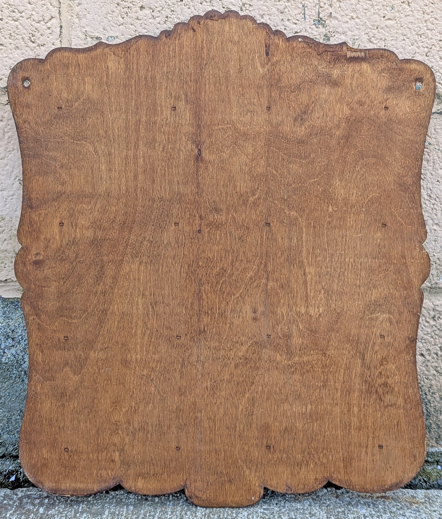 Vintage Antique Old Reclaimed Salvaged SOLID Wood Wooden Wall Mounted Accent Shelf Utensil Silverware Fork Spoon Dart Holder Rack