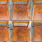 Set of 6 Antique Vintage Old Reclaimed Salvaged Arts Crafts Solid Maple Wood Wooden School Church Lodge Side Accent Dining Seat Chairs
