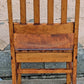 Set of 6 Antique Vintage Old Reclaimed Salvaged Arts Crafts Solid Maple Wood Wooden School Church Lodge Side Accent Dining Seat Chairs