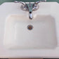 31"H Antique Vintage Old Salvaged Reclaimed 1932 White Porcelain Cast Iron Pedestal Bathroom Sink Art Deco Style