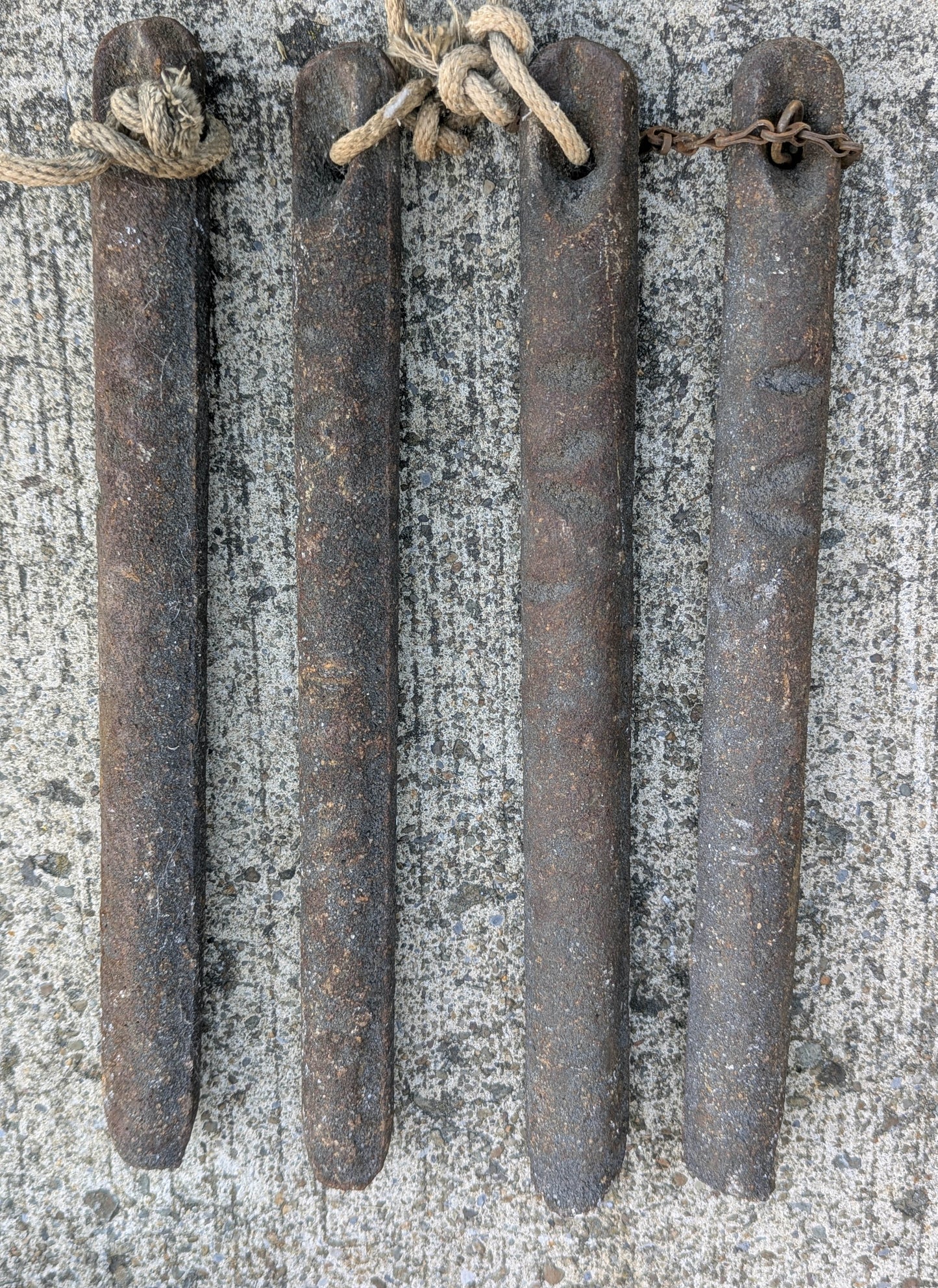 4 available 4.5lb Antique Vintage Old Salvaged Reclaimed Cast Iron Window Sash Counter Weight Hardware