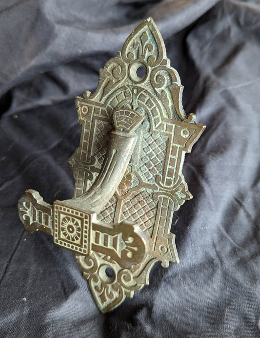 2 available Antique Vintage Old Eastlake Victorian Solid Heavy Cast Bronze Doorbell Door Bell Ringer Lever