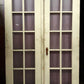 48"x78" Pair Antique Vintage Old French Double SOLID Wooden Wood Doors 20 Windows Glass