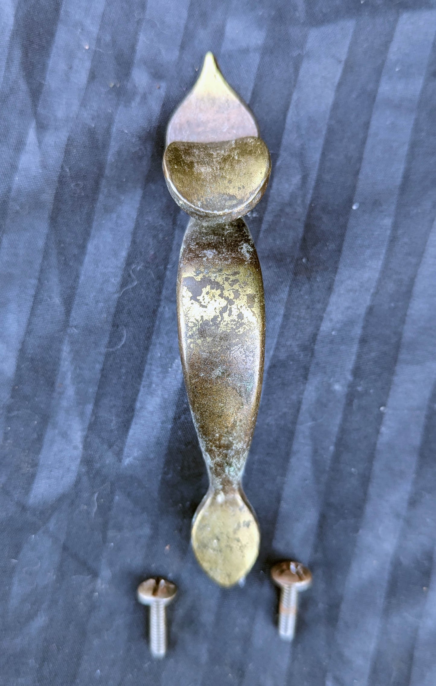 5 available Vintage Old Salvaged Reclaimed Keeler Brass Metal Drawer Cabinet Pull Handle Furniture Dresser Tudor Style