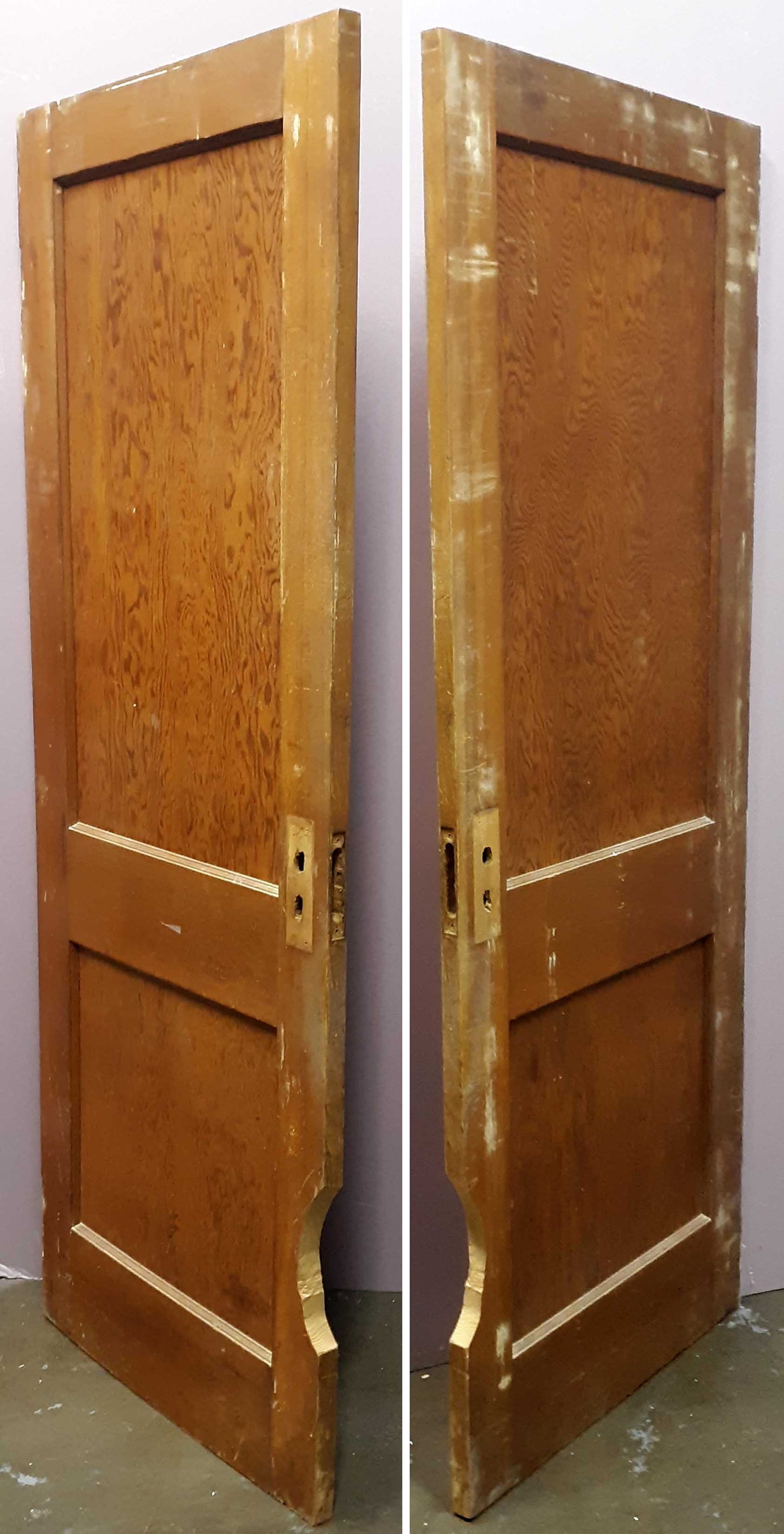 30"x77" Antique Vintage Old Reclaimed Salvaged Interior SOLID Wood Wooden Closet Pantry Door 2 Panels