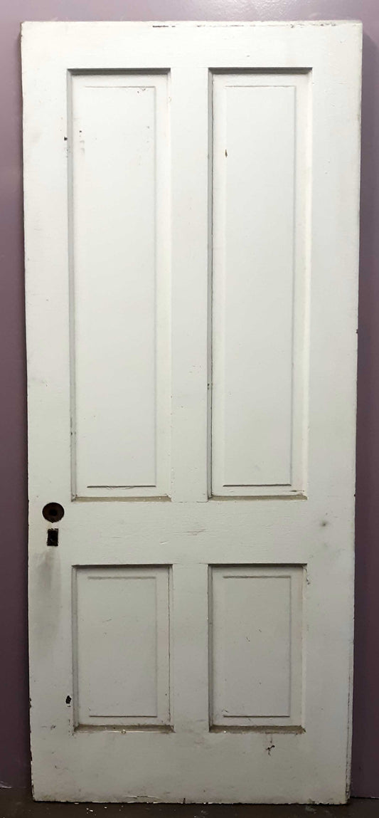 2 available 32"x80"x1.5" Antique Vintage Old Reclaimed Salvaged Victorian Interior SOLID Wood Wooden Doors 4 Panels