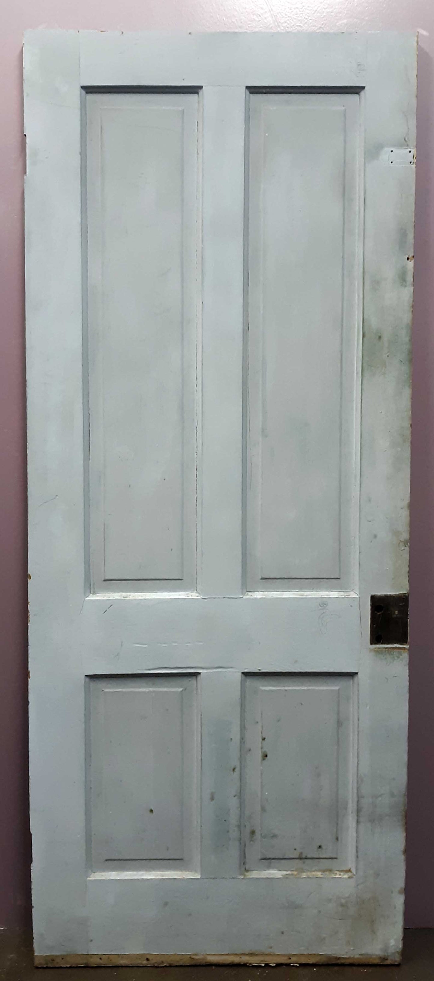 2 available 32"x80"x1.5" Antique Vintage Old Reclaimed Salvaged Victorian Interior SOLID Wood Wooden Doors 4 Panels