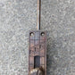 Antique Vintage Old Salvaged Reclaimed Victorian Eastlake SOLID Cast Bronze Double Door Flush Bolt Flushbolt Rod Bolt Slide Latch Hardware