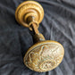 Pair Antique 1874 Vintage Old Salvaged Reclaimed Victorian Greek Revival Neo Grec Solid Cast Bronze CORBIN Doorknobs Door Knobs