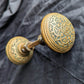 Pair Antique 1880 Vintage Old Salvaged Reclaimed Victorian Greek Revival Neo Grec Solid Cast Bronze CORBIN Doorknobs Door Knobs