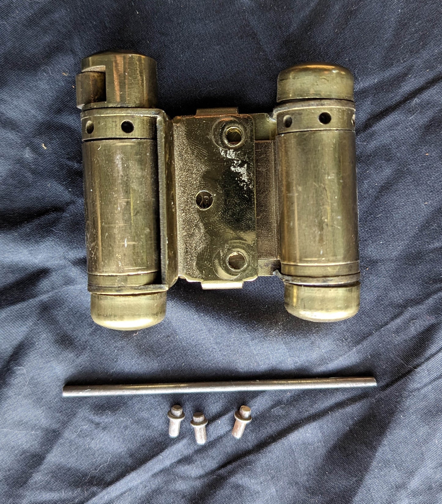 Single 3" Antique Vintage Old BOMMER Double Action Brass Steel Swinging Door Spring Hinge Replacement