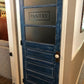 31"x80" Antique Vintage Old Salvaged Reclaimed SOLID Wood Wooden Side Back Entry Exterior Door 3 Window Wavy Glass Lite Pane