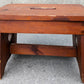 Small Vintage Antique Old Homemade Handmade Solid Pine Wood Wooden Table Foot Step Stool Plant Stand Side Accent Chair Seat Garden Bench