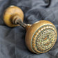 Pair Antique Vintage Old "City of Chicago Board of Education" SOLID Brass Doorknob Door Knobs Handles