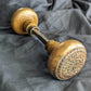 Pair Antique Vintage Old "City of Chicago Board of Education" SOLID Brass Doorknob Door Knobs Handles