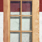 32"x78"x1.75" Vintage Antique Old Reclaimed Salvaged Wooden Side Back Exterior Entry Door Window Pane Glass Lite Pane