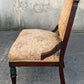 Antique Vintage Old Hand Carved Eastlake Victorian SOLID Walnut Wood Wooden Side Dining Accent Chair Floral Fabric