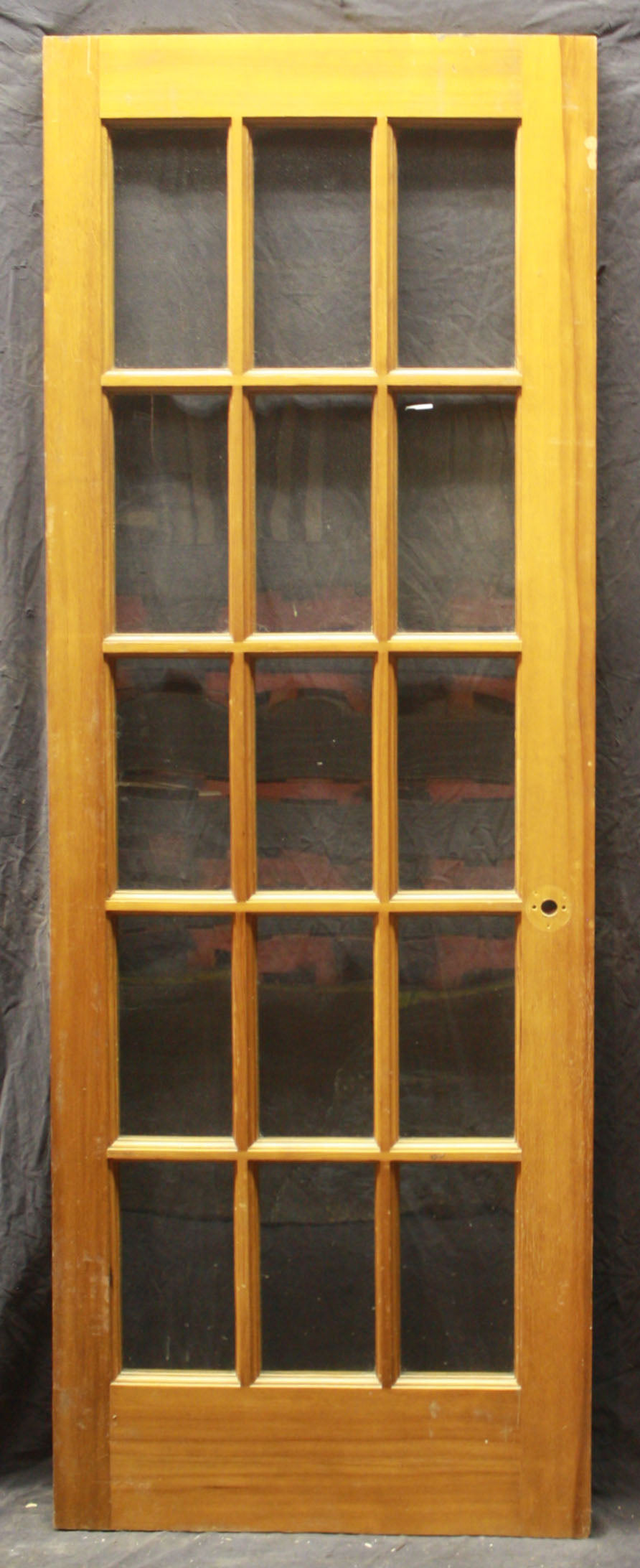 2 available 28.5"x80"x1.75" Vintage Old Reclaimed Salvaged SOLID Wood Wooden Exterior Interior French Door Glass