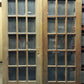 60"x78" Pair Antique Vintage Old Reclaimed Salvaged French Double Wood Interior Doors 30 Windows Glass Lites Panes
