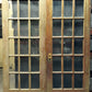 60"x78" Pair Antique Vintage Old Reclaimed Salvaged French Double Wood Interior Doors 30 Windows Glass Lites Panes