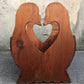 Vintage Old Country Goose Heart Solid Wood Wooden Box Crate Basket Bin Holder Storage Container