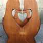 Vintage Old Country Goose Heart Solid Wood Wooden Box Crate Basket Bin Holder Storage Container