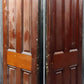 64"x87" Pair Antique Vintage Old Salvaged Reclaimed Victorian Double Wood Wooden Panels Interior Doors 4 Four Raised Panels