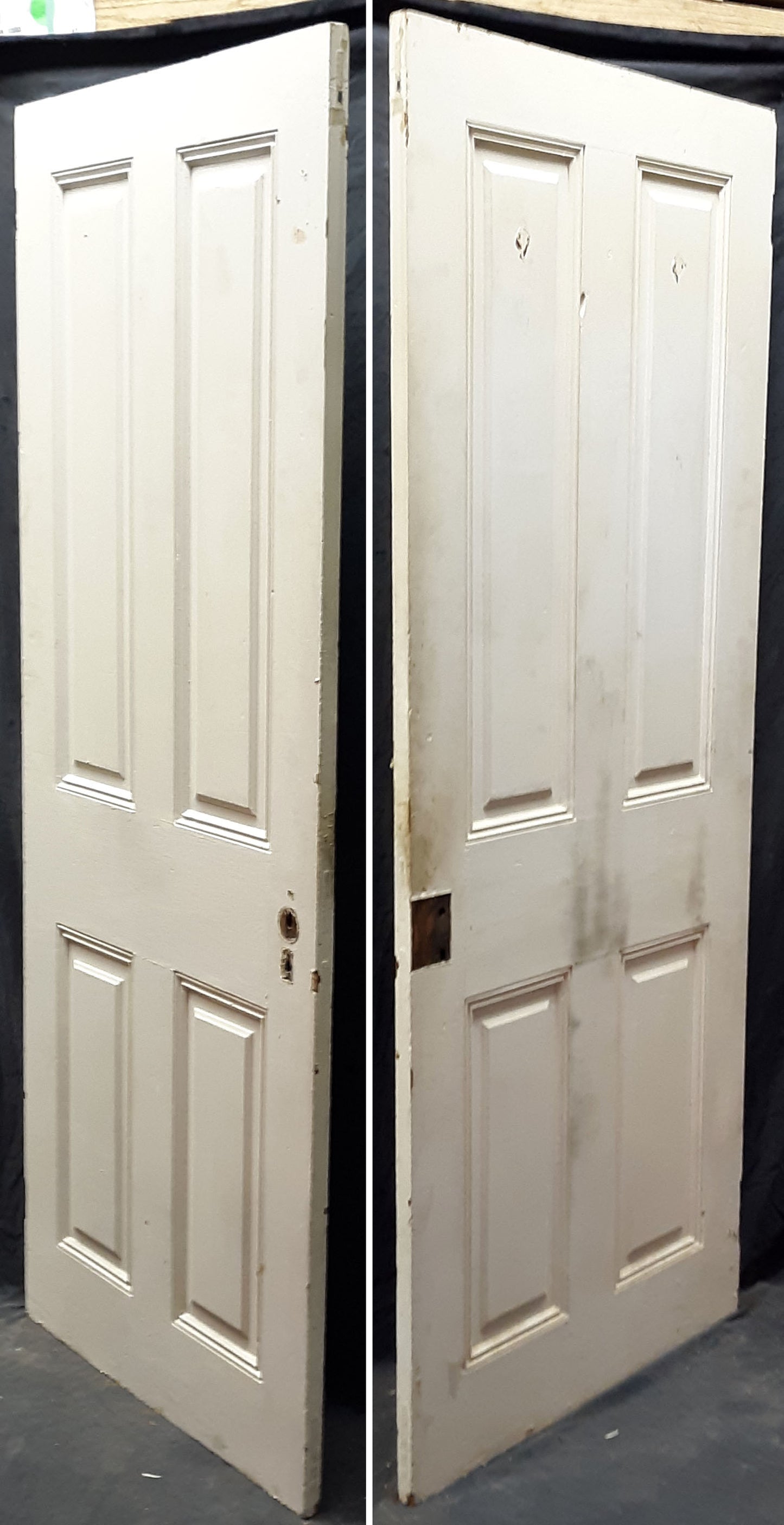 3 available 32"x79" Antique Vintage Old Salvaged Reclaimed Victorian SOLID Wood Wooden Interior Doors 4 Four Raised Panels