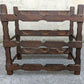 Vintage Old 9 Bottle SOLID Wood Wooden Wine Cellar Rack Holder Storage Table Stand