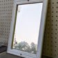 11"x15" Antique Vintage Old Solid Wood Wooden Hanging Wall Hanging Door Mirror Glass