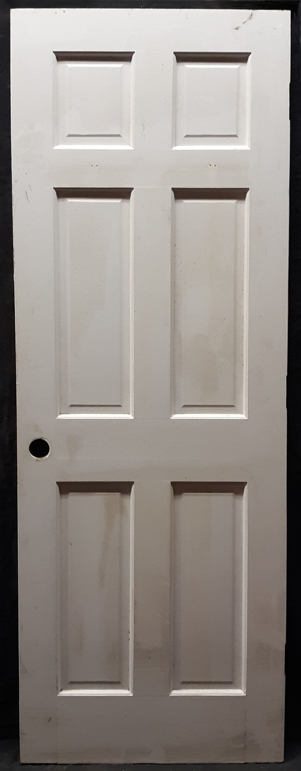 27.5"x79" Antique Vintage Old Reclaimed Salvaged Victorian Interior SOLID Wood Wooden Door 6 Panels