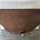 Vintage Old Antique Solid Wood Wooden Half Round Semi Circle Lamp End Side Pedestal Table Plant Stand