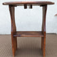 Vintage Antique Old SOLID Knotty Pine Wood Wooden Drop Leaf End Accent Side Lamp Table Shelf
