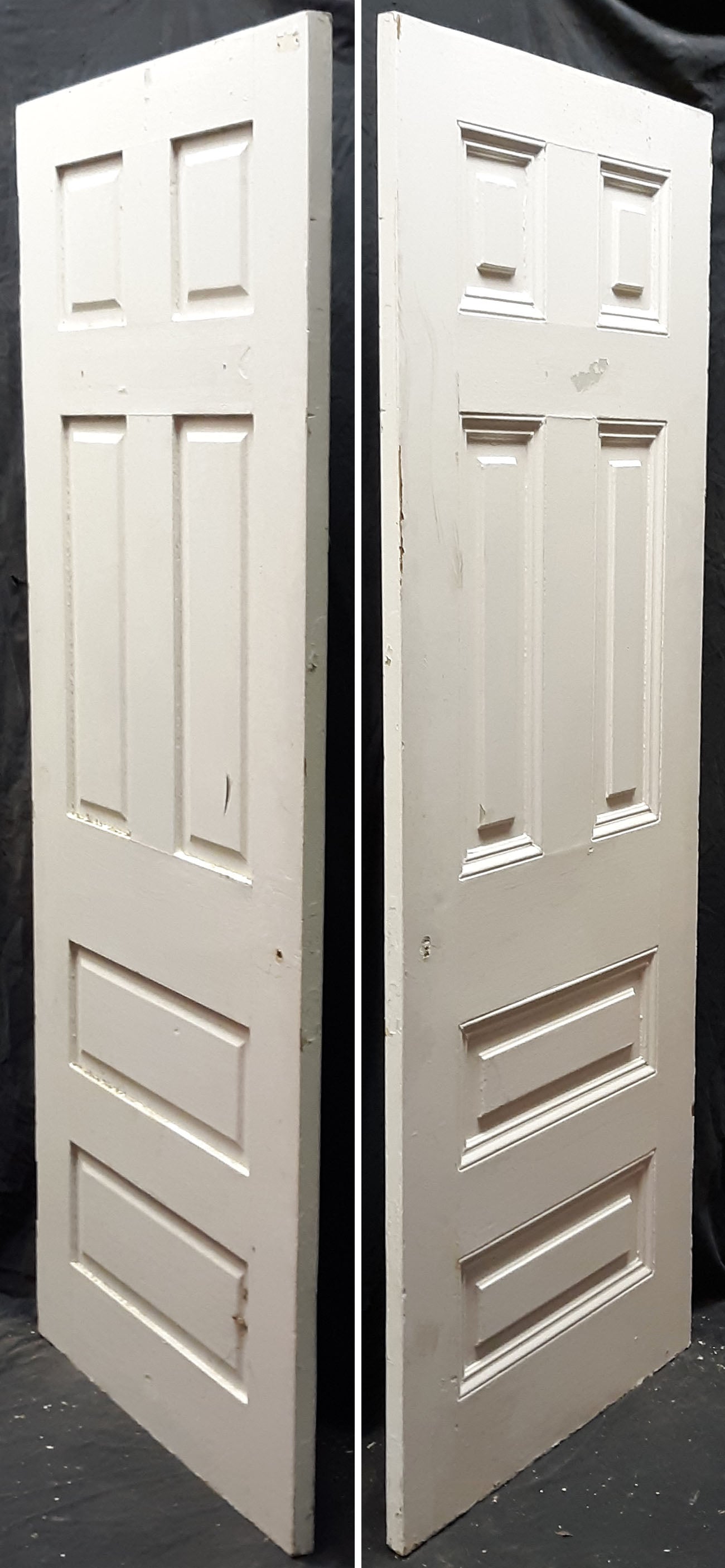 2 available 29.5x78.5" Antique Vintage Interior SOLID Wood Wooden Doors 6 Panels
