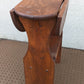 Vintage Antique Old SOLID Knotty Pine Wood Wooden Drop Leaf End Accent Side Lamp Table Shelf
