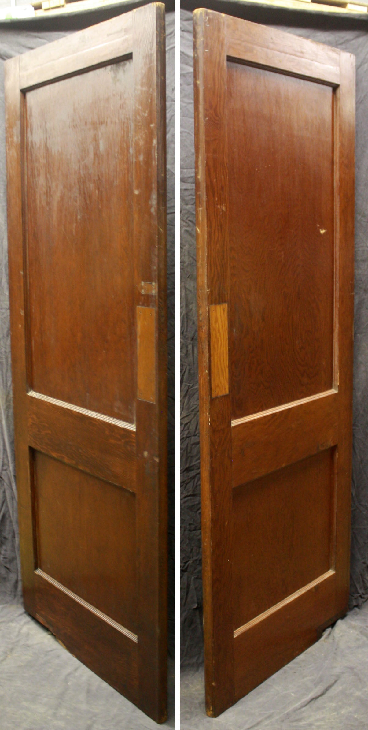 31.5"x79" Antique Vintage Old Reclaimed Salvaged Interior SOLID Wood Wooden Swinging Door 2 Panels