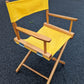 Vintage Old MCM Mid Century SOLID Wood Wooden Fabric Folding Foldable Portable Commander Director Chair Seat