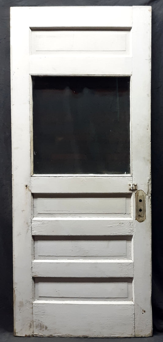 32"x80" Antique Vintage Old Reclaimed Salvaged Victorian SOLID Wood Wooden Entry Exterior Door Window