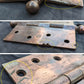 Pair 4.5"x5.5" Antique Vintage Old Reclaimed Salvaged "Stanley" Steel Copper Steel Ball Tip Finial Exterior Entry Door Hinges Screws