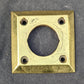 2 available 2.5"x2.5" Vintage Antique Old SOLID Cast Brass Door Cylinder Mortise Key Hole Square Plate