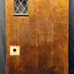 36"x79"x1.75" Antique Vintage Old Reclaimed Salvaged Wooden Exterior Entry Door Window Leaded Glass