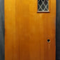 36"x79"x1.75" Antique Vintage Old Reclaimed Salvaged Wooden Exterior Entry Door Window Leaded Glass