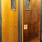 36"x79"x1.75" Antique Vintage Old Reclaimed Salvaged Wooden Exterior Entry Door Window Leaded Glass