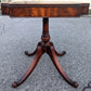 Antique Vintage Old Leather Top Mahogany SOLID Wood Wooden Colonial Chippendale Side End Accent Foyer Pedestal Table Lamp Stand