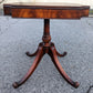 Antique Vintage Old Leather Top Mahogany SOLID Wood Wooden Colonial Chippendale Side End Accent Foyer Pedestal Table Lamp Stand