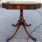 Antique Vintage Old Leather Top Mahogany SOLID Wood Wooden Colonial Chippendale Side End Accent Foyer Pedestal Table Lamp Stand