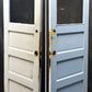 32x79" Antique Vintage Old Reclaimed Salvaged SOLID Wood Wooden Entry Door Panels Window Wavy Glass