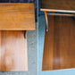 Vintage Antique Old Mid Century Modern Solid Wood Wooden Mahogany Side End Accent Lamp Table Shelf Nightstand Night Stand
