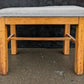 Vintage Antique Old Mid Century Modern MCM Art Deco SOLID Maple Wood Wooden Side Accent Occasional Chair Bench Foot Stool Settee Ottoman