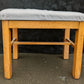 Vintage Antique Old Mid Century Modern MCM Art Deco SOLID Maple Wood Wooden Side Accent Occasional Chair Bench Foot Stool Settee Ottoman